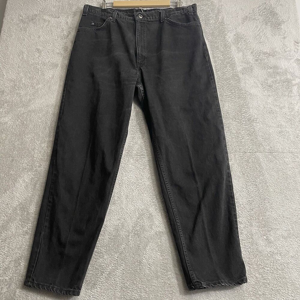 VTG Levis 550 Orange Tab Jeans Mens 37x29.5* Black Relaxed Tapered USA Made 1994